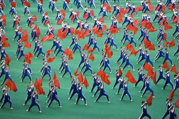 Северная Корея. Грандиозное шоу гимнастов.