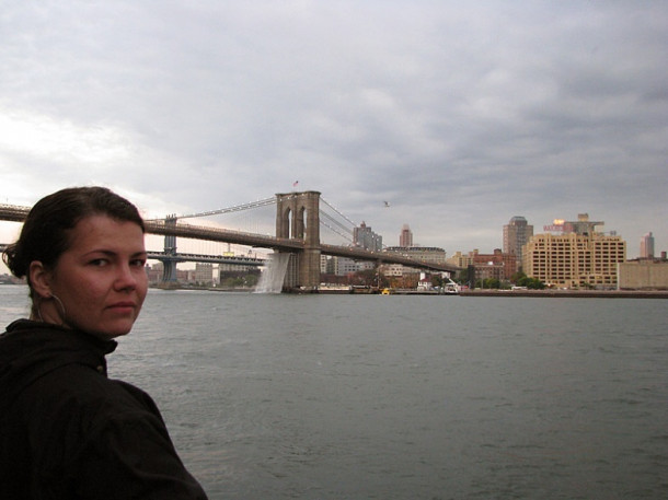 New York. Brooklyn Bridge. Manhattan Bridge.