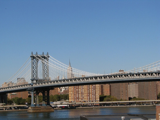 New York. Brooklyn Bridge. Manhattan Bridge.